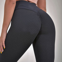 Seamless Plaid Yoga Leggings - High Waist Breathable