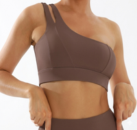 One Shoulder Women's Shockproof Yoga Sports Bra