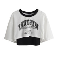 Cropped Printed Hooded Sweatshirt for Women