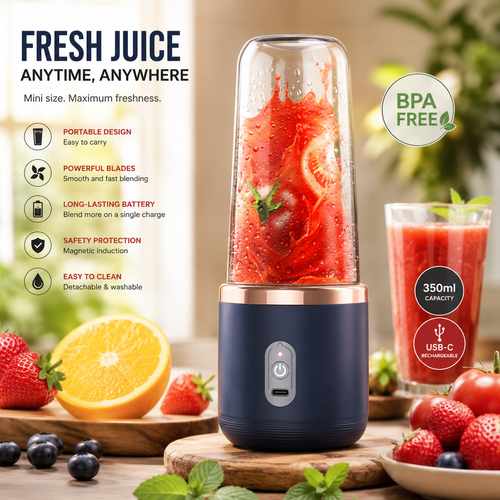 Portable 6-Blade Mini Juicer & Blender