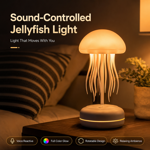 LED Jellyfish Mood Lamp - Smart Bedside Light