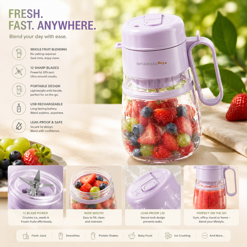 Portable Rechargeable Juicer Blender (1L)