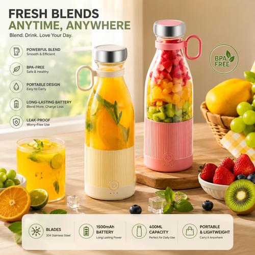 Portable USB Juice Blender Bottle
