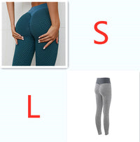Seamless Plaid Yoga Leggings - High Waist Breathable