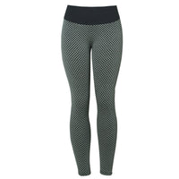 Seamless Plaid Yoga Leggings - High Waist Breathable