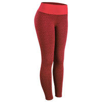 Seamless Plaid Yoga Leggings - High Waist Breathable